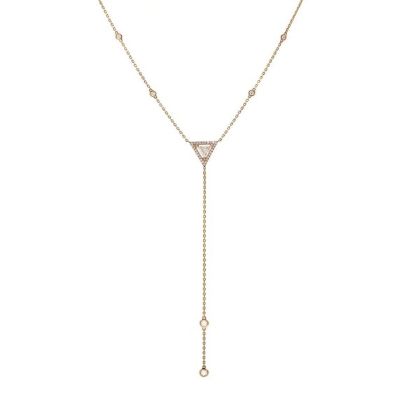 Messika 0.83Cttw Cravate Thea Diamond Necklace 18K Rose Gold - Picture 5 of 5